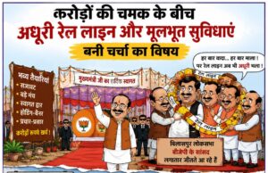 करोड़ों की चमक के बीच अधूरी रेल लाइन और मूलभूत सुविधाएं बनी चर्चा का विषय