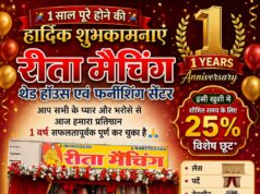रीता मैचिंग थ्रेड हाउस एवं फर्निशिंग सेंटर ने सफलतापूर्वक पूरा किया एक वर्ष, ग्राहकों को 25% तक विशेष छूट का तोहफा