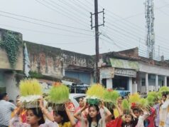 यादव समाज मुंगेली के तत्वाधान में धूमधाम से किया गया भोजली विसर्जन