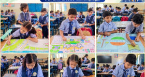 नन्हे हाथों ने रंगों से उकेरी स्वच्छ, हरित, शिक्षित और सशक्त भारत की तस्वीर