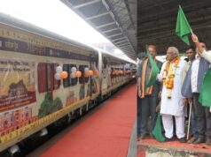 मुख्यमंत्री तीर्थ दर्शन योजना : मथुरा-वृंदावन के लिए 800 वरिष्ठ यात्रियों का जत्था रवाना